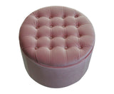 Disar - Elegant Tufted Storage Footstool, 50x43cm-Ottomans and Footstools-Belle Fierté