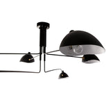 Greta- Black Extra Large Modern Industrial 6 Light Ceiling Lamp Chandelier-Ceiling Lamp-Belle Fierté