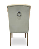 Ely - Chesterfield Knocker Ring Chair, Shabby Chic Velvet Dining Chair-Chair-Belle Fierté