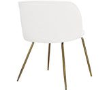 Mona - Bouclé Dining Chair, Gold Metal Legs-Chair-Belle Fierté