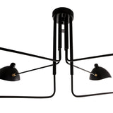 Greta- Black Extra Large Modern Industrial 6 Light Ceiling Lamp Chandelier-Ceiling Lamp-Belle Fierté