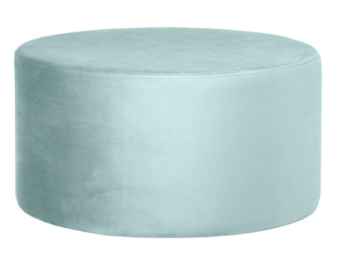 Andes - Mint Round 80cm Cocktail Ottoman, Upholstered Coffee Table-Ottomans and Footstools-Belle Fierté