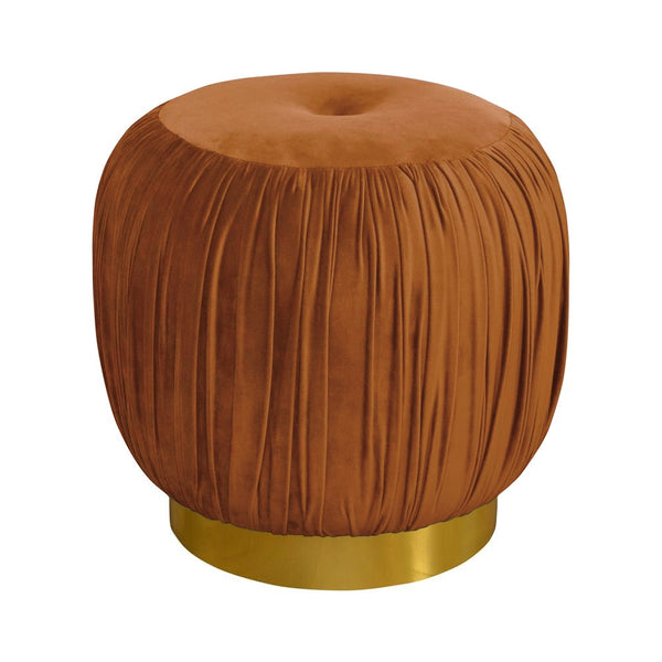 Burnt orange velvet pouffe online
