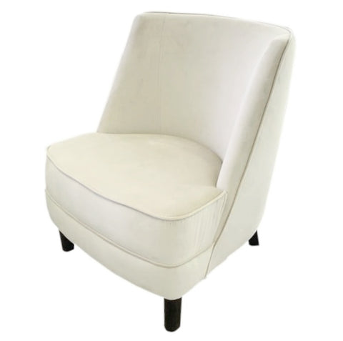 Aria - Cream Modern Velvet Armchair-Armchair-Belle Fierté