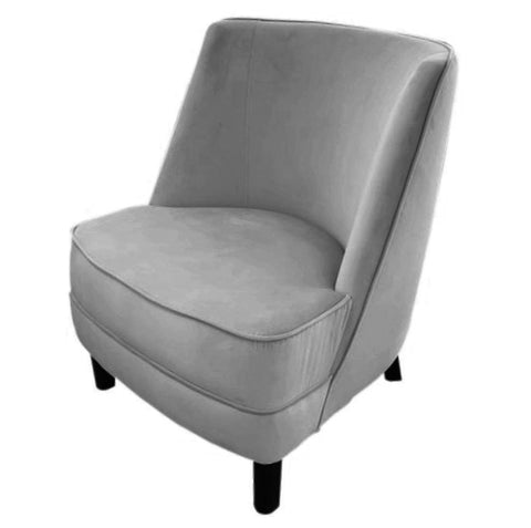 Aria - Grey Modern Velvet Armchair-Armchair-Belle Fierté