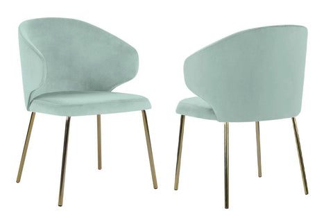 Arlo - Mint Velvet Gold Leg Dining Chair, Set of 2-Chair Set-Belle Fierté