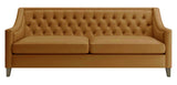 Austin - Burnt Orange Velvet 3 Seater Chesterfield Sofa-Sofa-Belle Fierté