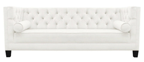 Amelia - Ivory Bouclé 3 Seater Chesterfield Sofa-Sofa-Belle Fierté