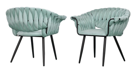 Armand - Mint Velvet Black Leg Dining Chair, Set of 2-Chair Set-Belle Fierté
