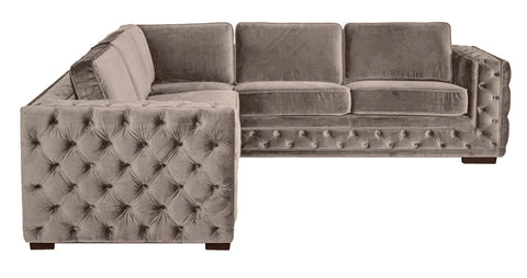 Astoria - Mink Velvet Corner Sofa, Modern L Shape Sofa, 280x260cm-Sofa-Belle Fierté