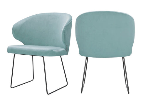 Bryson - Mint Velvet Modern Metal Base Dining Chair, Set of 2-Chair Set-Belle Fierté