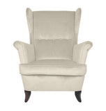 Doris - Wingback Velvet Armchair, Scandinavian Armchair-Armchair-Belle Fierté