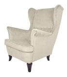 Doris - Wingback Velvet Armchair, Scandinavian Armchair-Armchair-Belle Fierté