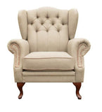 Duke - Wingback Tufted Studded Armchair-Armchair-Belle Fierté