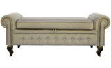 Hazel - Rectangular Storage Ottoman Bench 140x47x48cm-Benches & Ottomans-Belle Fierté
