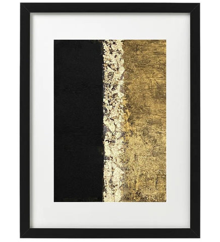 Black and Gold Abstract Painting, Gold Leaf Painting-Wall art-Belle Fierté