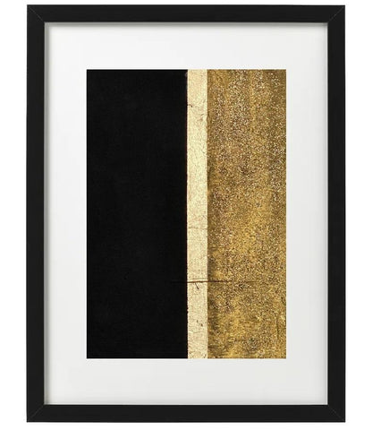 Black and Gold Abstract Painting, Gold Leaf Painting-Wall art-Belle Fierté