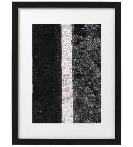 Framed Black and Silver Wall Art, Silver Leaf Abstract Painting-Wall art-Belle Fierté