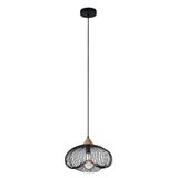 Nuna - Black Industrial Wire Ceiling Pendant Lamp-Ceiling Lamp-Belle Fierté