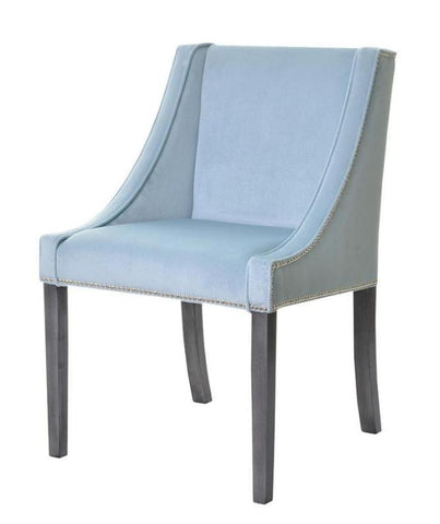 Erica - Upholstered Nailhead Accent Chair, Velvet Dining Chair-Chair-Belle Fierté