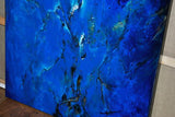 Handmade Original Acrylic Fine Canvas Abstract Painting 80x80cm - "Blue"-Wall art-Belle Fierté