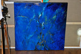 Handmade Original Acrylic Fine Canvas Abstract Painting 80x80cm - "Blue"-Wall art-Belle Fierté