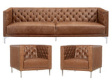 Belgravia - Genuine Italian Leather Chesterfield Armchair Sofa Set-Sofa-Belle Fierté