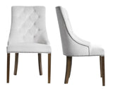 Carolyn - Off White Chesterfield Dining Chair, Set of 2-Chair Set-Belle Fierté
