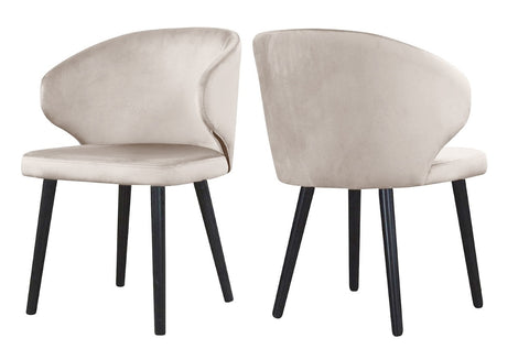 Carson - Beige Modern Velvet Dining Chair, Set of 2-Chair Set-Belle Fierté