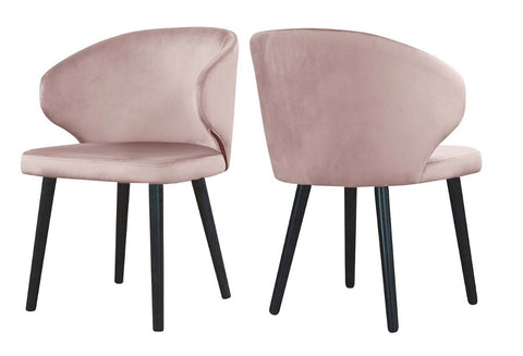 Carson - Light Pink Modern Velvet Dining Chair, Set of 2-Chair Set-Belle Fierté