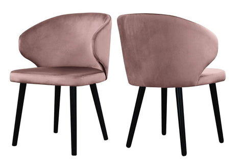 Carson - Pink Modern Velvet Dining Chair, Set of 2-Chair Set-Belle Fierté