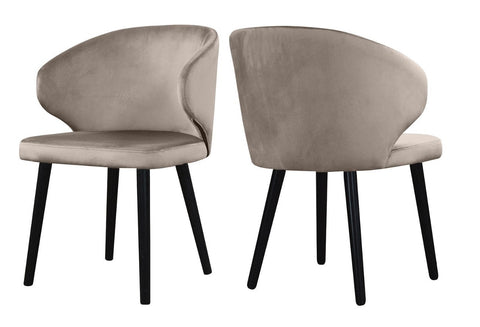 Carson - Taupe Modern Velvet Dining Chair, Set of 2-Chair Set-Belle Fierté