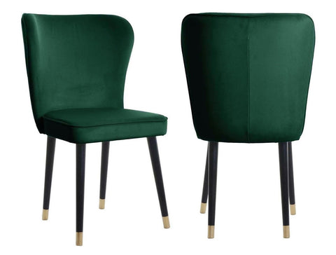 Celine - Green Velvet Dining Chair, Set of 2-Chair Set-Belle Fierté