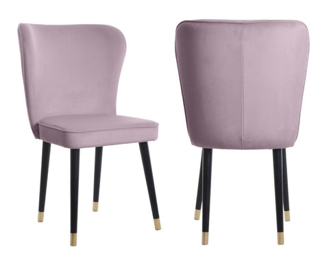 Celine - Lilac Velvet Dining Chair, Set of 2-Chair Set-Belle Fierté