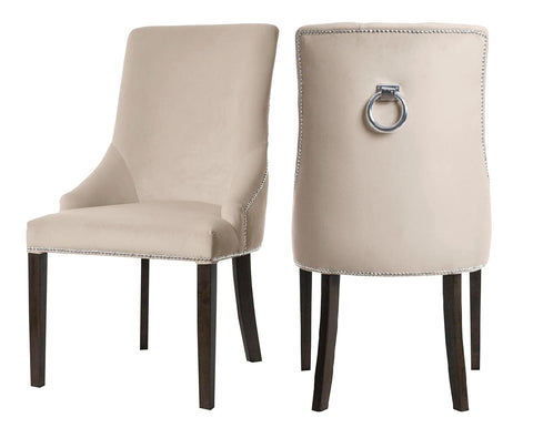 Colyers - Beige Knocker Dining Chair, Set of 2-Chair Set-Belle Fierté