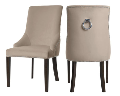 Colyers - Dark Beige Knocker Dining Chair, Set of 2-Chair Set-Belle Fierté