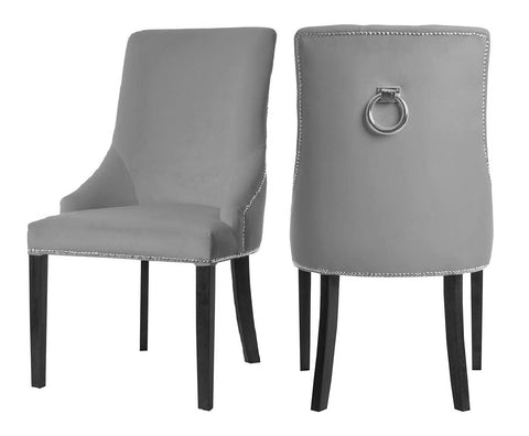 Colyers - Grey Knocker Dining Chair, Set of 2-Chair Set-Belle Fierté