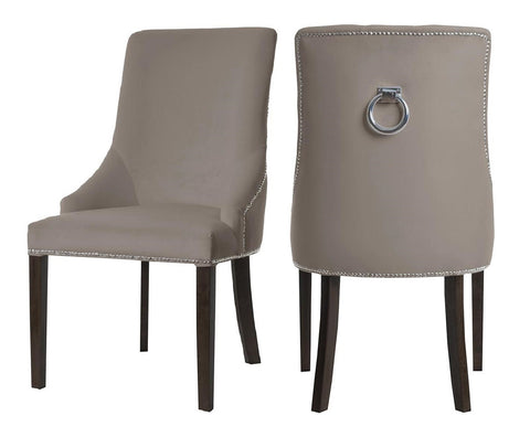 Colyers - Taupe Knocker Dining Chair, Set of 2-Chair Set-Belle Fierté