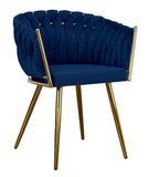 Chantel - Gold Metal Frame Velvet Dining Chair-Chair-Belle Fierté