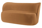 Chelsea - Burnt Orange Bouclé Sofa, Curved 3 Seater Sofa-Sofa-Belle Fierté