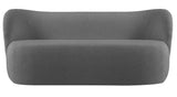 Chelsea - Dark Grey Bouclé Sofa, Curved 3 Seater Sofa-Sofa-Belle Fierté