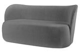 Chelsea - Dark Grey Bouclé Sofa, Curved 3 Seater Sofa-Sofa-Belle Fierté