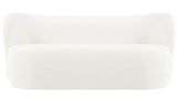 Chelsea - White Bouclé Sofa, Curved 3 Seater Sofa-Sofa-Belle Fierté