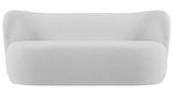 Chelsea - Light Grey Bouclé Sofa, Curved 3 Seater Sofa-Sofa-Belle Fierté