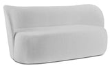 Chelsea - Light Grey Bouclé Sofa, Curved 3 Seater Sofa-Sofa-Belle Fierté