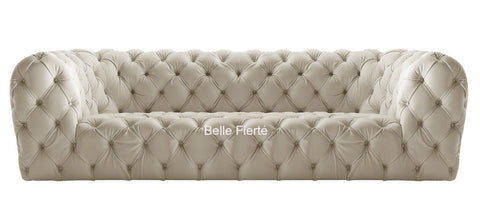 Milan - Luxury Contemporary Chesterfield Genuine Italian Leather Sofa-Sofa-Belle Fierté