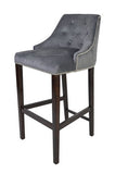 Sharon - Luxury Chesterfield Studded Kitchen Stool, Velvet Bar Chair-Bar chair-Belle Fierté