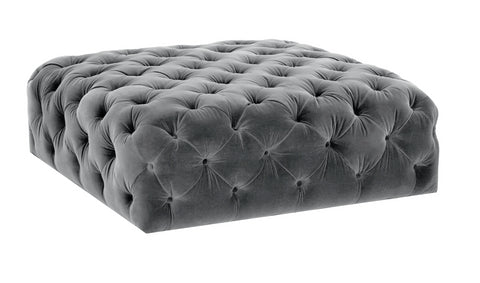 Velvet coffee shop table ottoman