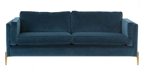 Clementine - 3 Seater Modern Velvet Sofa-Sofa-Belle Fierté