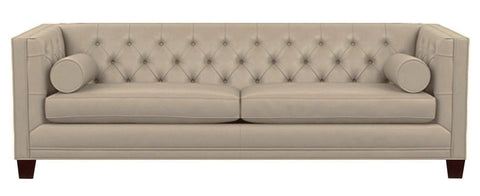 Colin - Mink Tufted Genuine Leather Sofa-Sofa-Belle Fierté